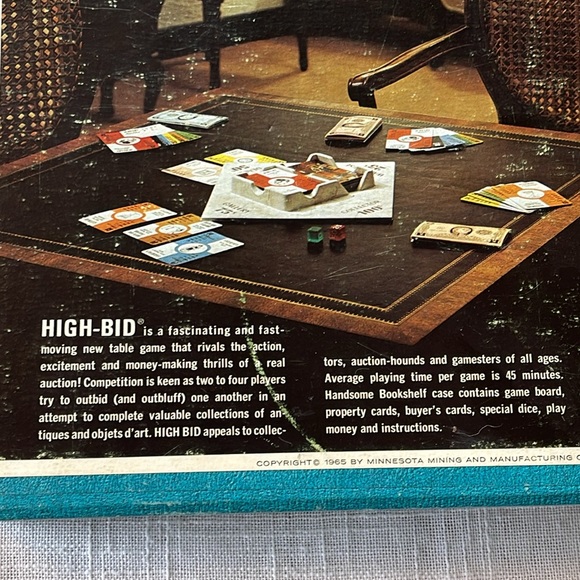 Vintage 1965 3M Bookshelf High-Bid Game, Very Good Condition - Picture 6 of 7